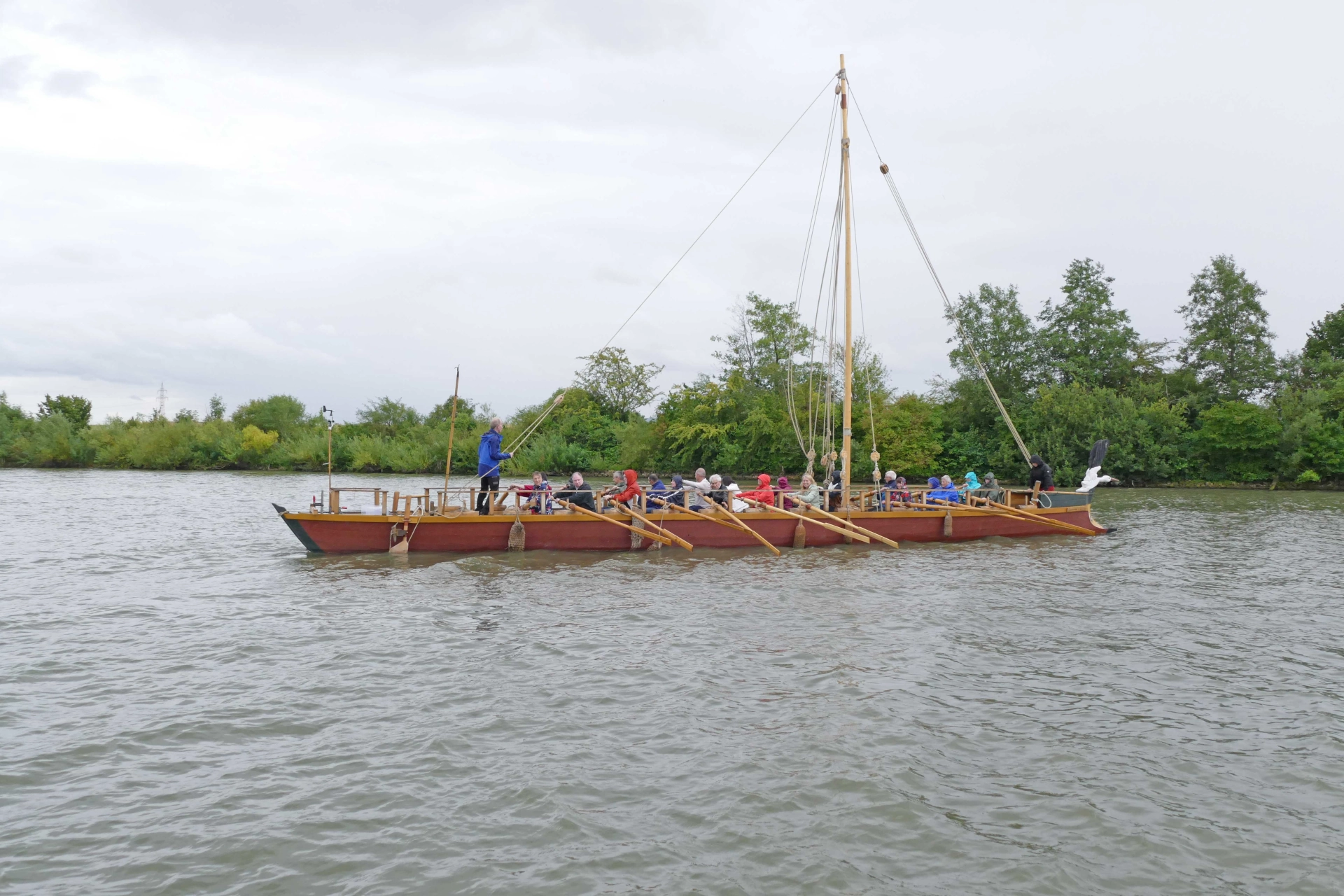 Rudern im Römerboot 2023 Brentwoodbesuch Altmhlsee