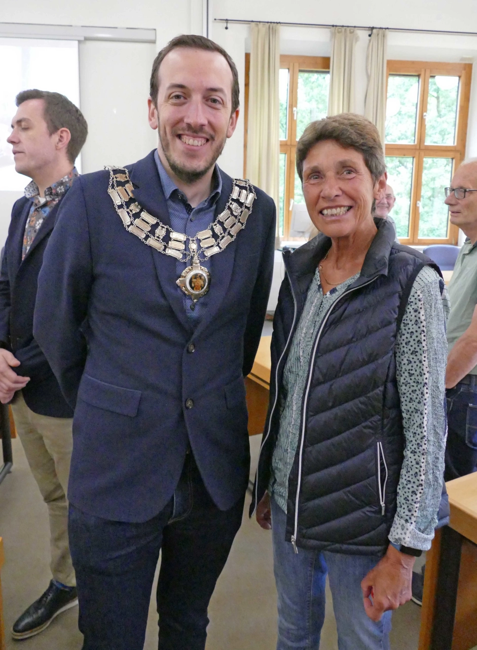 Cllr. Gareth Barrett und Anne Klier 2023 Brentwoodbesuch Barrett Klier