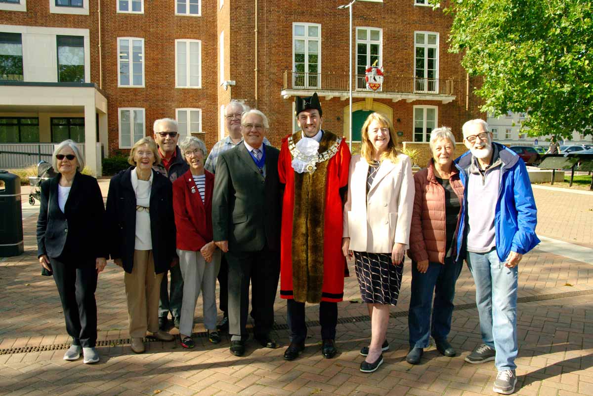 Friends of Brentwood in front of Brentwood Town Hall