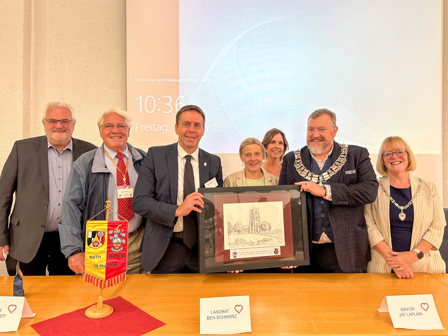 Brentwood in Roth 20250801 Empfang im Landratsamt